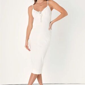 Elegant White Midi Dress